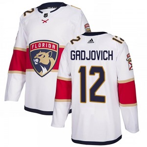 Adult Authentic Florida Panthers Jonah Gadjovich White Away Official Adidas Jersey