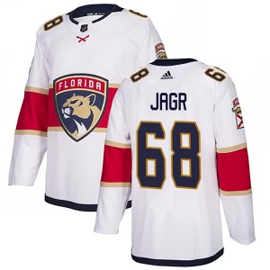 Adult Authentic Florida Panthers Jaromir Jagr White Away Official Adidas Jersey