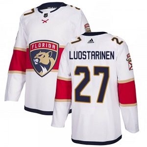Adult Authentic Florida Panthers Eetu Luostarinen White ized Away Official Adidas Jersey