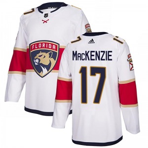 Adult Authentic Florida Panthers Derek Mackenzie White Derek MacKenzie Away Official Adidas Jersey