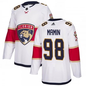 Adult Authentic Florida Panthers Maxim Mamin White Away Official Adidas Jersey