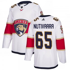 Adult Authentic Florida Panthers Markus Nutivaara White Away Official Adidas Jersey