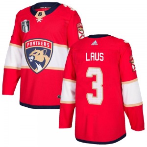 Adult Authentic Florida Panthers Paul Laus Red Home 2023 Stanley Cup Final Official Adidas Jersey