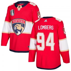 Adult Authentic Florida Panthers Ryan Lomberg Red Home 2023 Stanley Cup Final Official Adidas Jersey