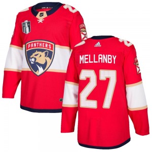 Adult Authentic Florida Panthers Scott Mellanby Red Home 2023 Stanley Cup Final Official Adidas Jersey