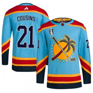 Youth Authentic Florida Panthers Nick Cousins Light Blue Reverse Retro 2.0 2023 Stanley Cup Final Official Adidas Jersey