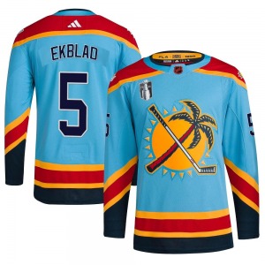 Youth Authentic Florida Panthers Aaron Ekblad Light Blue Reverse Retro 2.0 2023 Stanley Cup Final Official Adidas Jersey
