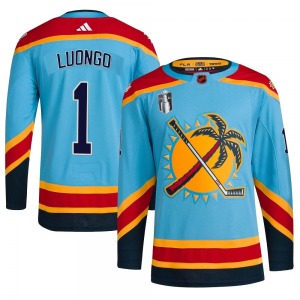 Youth Authentic Florida Panthers Roberto Luongo Light Blue Reverse Retro 2.0 2023 Stanley Cup Final Official Adidas Jersey