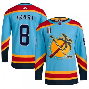 Youth Authentic Florida Panthers Kyle Okposo Light Blue Reverse Retro 2.0 2023 Stanley Cup Final Official Adidas Jersey