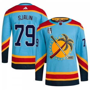 Youth Authentic Florida Panthers Calle Sjalin Light Blue Reverse Retro 2.0 2023 Stanley Cup Final Official Adidas Jersey