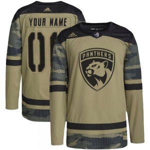 Adult Authentic Florida Panthers Custom Camo Custom Military Appreciation Practice Official Adidas Jersey