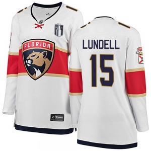Women's Breakaway Florida Panthers Anton Lundell White Away 2023 Stanley Cup Final Official Fanatics Branded Jersey