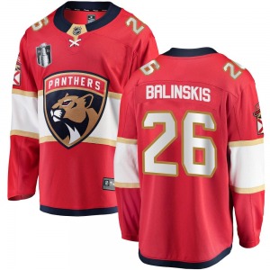 Youth Breakaway Florida Panthers Uvis Balinskis Red Home 2023 Stanley Cup Final Official Fanatics Branded Jersey
