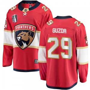 Youth Breakaway Florida Panthers Mack Guzda Red Home 2023 Stanley Cup Final Official Fanatics Branded Jersey