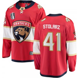 Youth Breakaway Florida Panthers Anthony Stolarz Red Home 2023 Stanley Cup Final Official Fanatics Branded Jersey