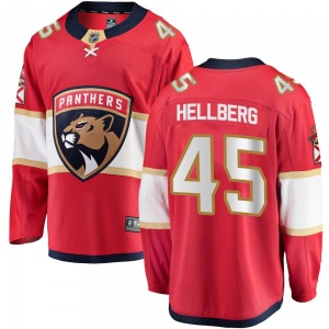 Adult Breakaway Florida Panthers Magnus Hellberg Red Home Official Fanatics Branded Jersey
