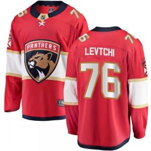 Adult Breakaway Florida Panthers Anton Levtchi Red Home Official Fanatics Branded Jersey