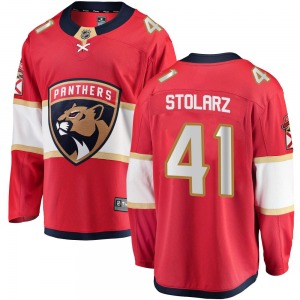 Adult Breakaway Florida Panthers Anthony Stolarz Red Home Official Fanatics Branded Jersey