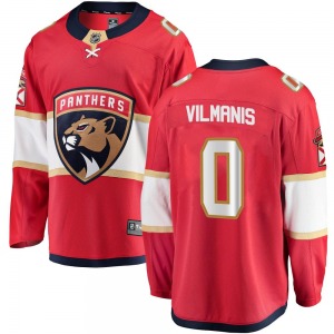 Adult Breakaway Florida Panthers Sandis Vilmanis Red Home Official Fanatics Branded Jersey