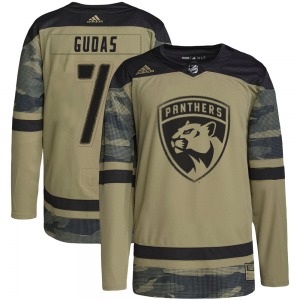 Youth Authentic Florida Panthers Radko Gudas Camo Military Appreciation Practice Official Adidas Jersey