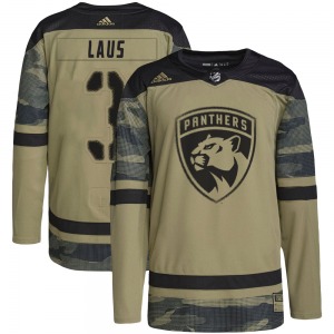 Youth Authentic Florida Panthers Paul Laus Camo Military Appreciation Practice Official Adidas Jersey
