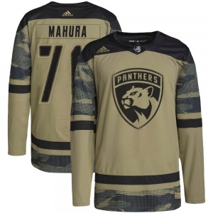 Youth Authentic Florida Panthers Josh Mahura Camo Military Appreciation Practice Official Adidas Jersey