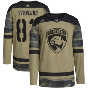 Youth Authentic Florida Panthers Kevin Stenlund Camo Military Appreciation Practice Official Adidas Jersey