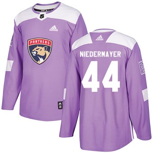 Adult Authentic Florida Panthers Rob Niedermayer Purple Fights Cancer Practice Official Adidas Jersey