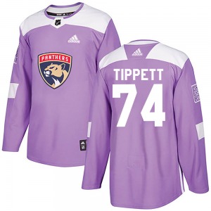 Adult Authentic Florida Panthers Owen Tippett Purple ized Fights Cancer Practice Official Adidas Jersey