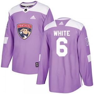 Adult Authentic Florida Panthers Colin White Purple Fights Cancer Practice Official Adidas Jersey