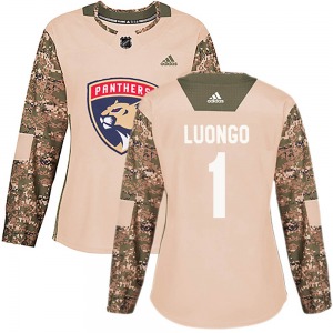 Women's Authentic Florida Panthers Roberto Luongo Camo Veterans Day Practice Official Adidas Jersey