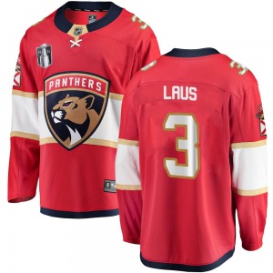 Adult Breakaway Florida Panthers Paul Laus Red Home 2023 Stanley Cup Final Official Fanatics Branded Jersey
