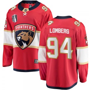 Adult Breakaway Florida Panthers Ryan Lomberg Red Home 2023 Stanley Cup Final Official Fanatics Branded Jersey