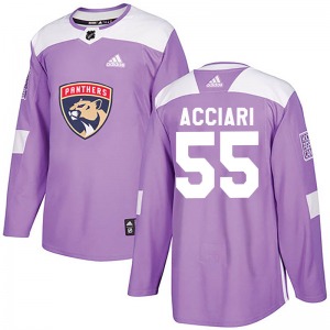 Youth Authentic Florida Panthers Noel Acciari Purple Fights Cancer Practice Official Adidas Jersey