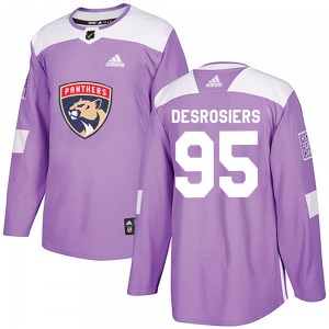 Youth Authentic Florida Panthers Philippe Desrosiers Purple Fights Cancer Practice Official Adidas Jersey