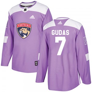 Youth Authentic Florida Panthers Radko Gudas Purple Fights Cancer Practice Official Adidas Jersey