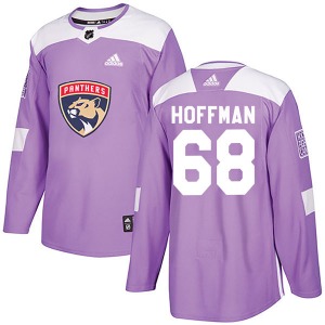 Youth Authentic Florida Panthers Mike Hoffman Purple Fights Cancer Practice Official Adidas Jersey