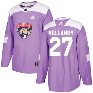 Youth Authentic Florida Panthers Scott Mellanby Purple Fights Cancer Practice Official Adidas Jersey