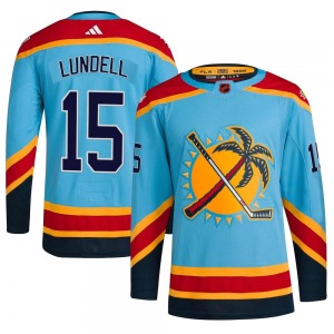 Youth Authentic Florida Panthers Anton Lundell Light Blue Reverse Retro 2.0 Official Adidas Jersey