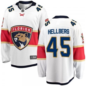 Youth Breakaway Florida Panthers Magnus Hellberg White Away Official Fanatics Branded Jersey