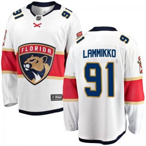Youth Breakaway Florida Panthers Juho Lammikko White Away Official Fanatics Branded Jersey