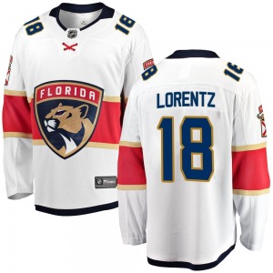 Youth Breakaway Florida Panthers Steven Lorentz White Away Official Fanatics Branded Jersey
