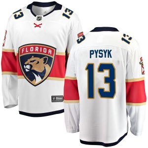 Youth Breakaway Florida Panthers Mark Pysyk White Away Official Fanatics Branded Jersey