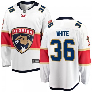 Youth Breakaway Florida Panthers Colin White White Away Official Fanatics Branded Jersey