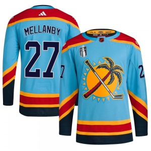 Adult Authentic Florida Panthers Scott Mellanby Light Blue Reverse Retro 2.0 2023 Stanley Cup Final Official Adidas Jersey