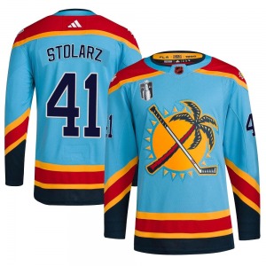 Adult Authentic Florida Panthers Anthony Stolarz Light Blue Reverse Retro 2.0 2023 Stanley Cup Final Official Adidas Jersey