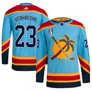 Adult Authentic Florida Panthers Carter Verhaeghe Light Blue Reverse Retro 2.0 2023 Stanley Cup Final Official Adidas Jersey