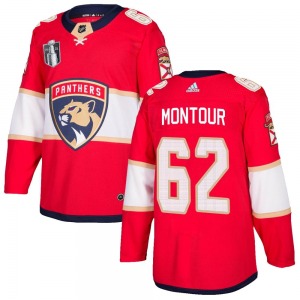 Youth Authentic Florida Panthers Brandon Montour Red Home 2023 Stanley Cup Final Official Adidas Jersey