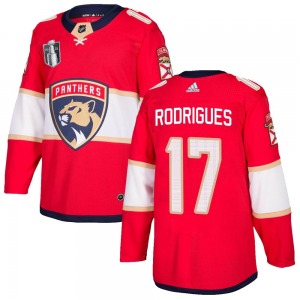 Youth Authentic Florida Panthers Evan Rodrigues Red Home 2023 Stanley Cup Final Official Adidas Jersey