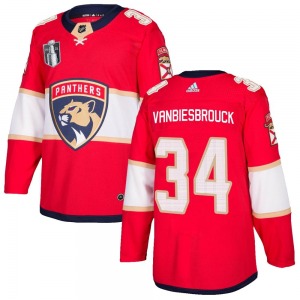 Youth Authentic Florida Panthers John Vanbiesbrouck Red Home 2023 Stanley Cup Final Official Adidas Jersey